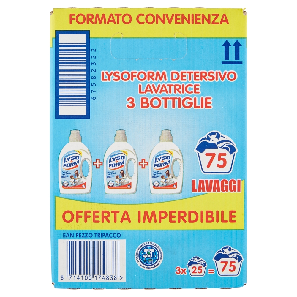 Lysoform Detersivo Lavatrice Classico 3 x 1,625 L